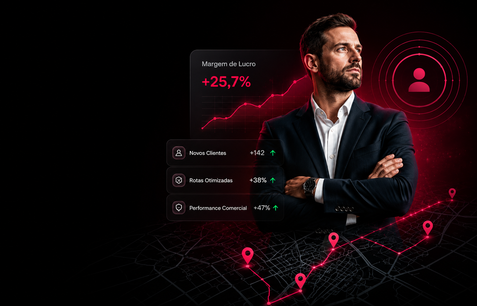 Especialista da VMX com dashboard de margem de lucro, novos clientes e rotas otimizadas